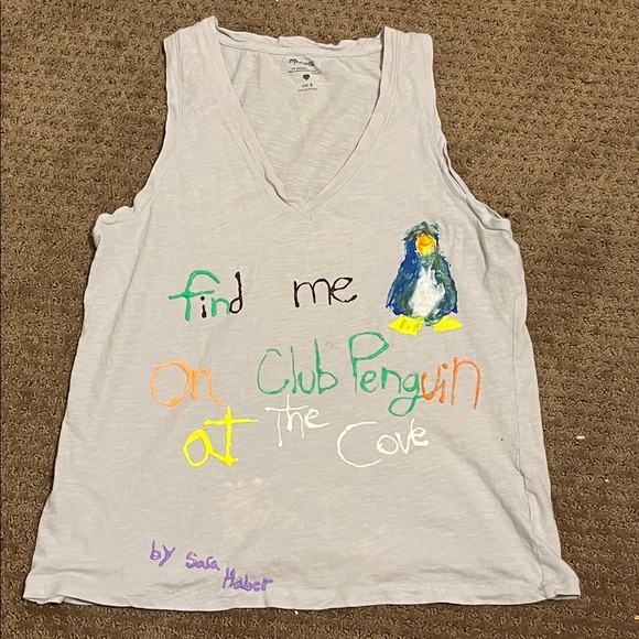 sara haber Tops - Club Penguin Graphic Tank Top by Sara haber